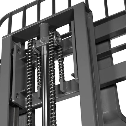 3300lbs Lithium-ion Electric Straddle Stacker, 98" Lift, Adjustable Legs & Forks, F33-98S
