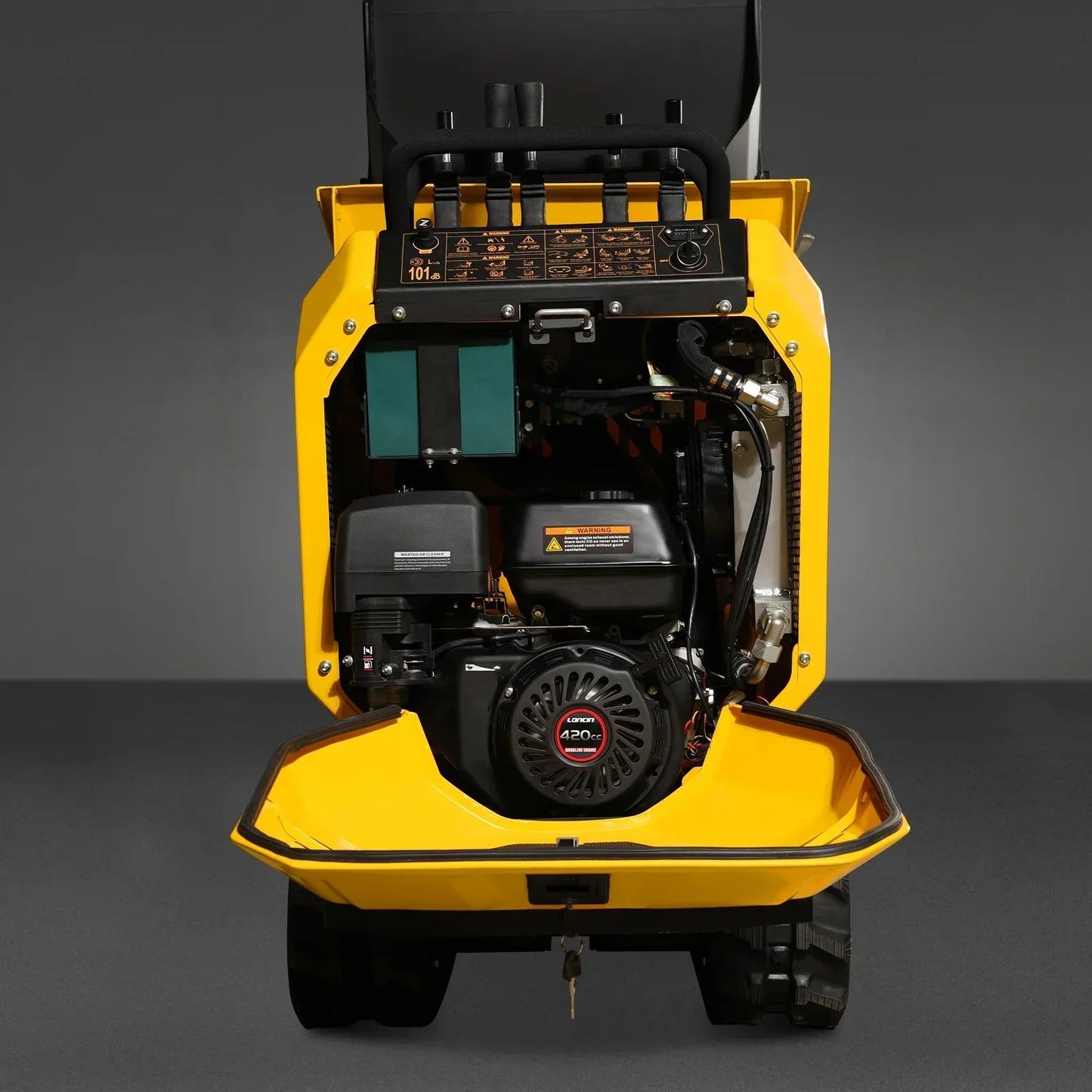 1800lb 420cc  E-start Gas Engine Stand-ON Hydraulic Track Dumper with Self-Loading , T80
